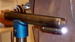 Tool support designed by Tony Handford. Note the light attached